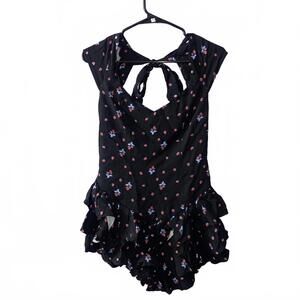 Kimchi Blue Waverly Strawberry Print Ruffle Romper Womens S NWT Urban Outfitters